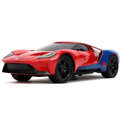 Jada Toys Marvel RC Spiderman 2017 Ford GT Auto met afstandsbediening Turbofunctie 2-kanalen USB-laadfunctie Inclusief batterijen 1:16 Jada Toys Marvel RC Spiderman 2017 Ford GT Auto met afstandsbediening Turbofunctie 2-kanalen USB-laadfunctie Inclusief batterijen 1:16