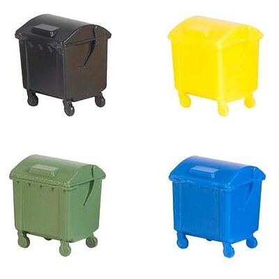 Faller FA180343 Afvalcontainerset, modelbouwset, verschillende Faller FA180343 Afvalcontainerset, modelbouwset, verschillende