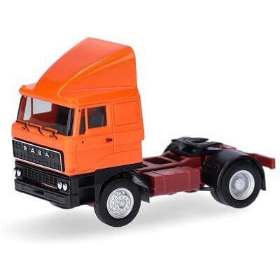 Herpa vrachtwagenmodel RABA trekker 2-assig, oranje, miniatuur op schaal 1:87, verzamelobject, Made in Germany, kunststof Herpa vrachtwagenmodel RABA trekker 2-assig, oranje, miniatuur op schaal 1:87, verzamelobject, Made in Germany, kunststof