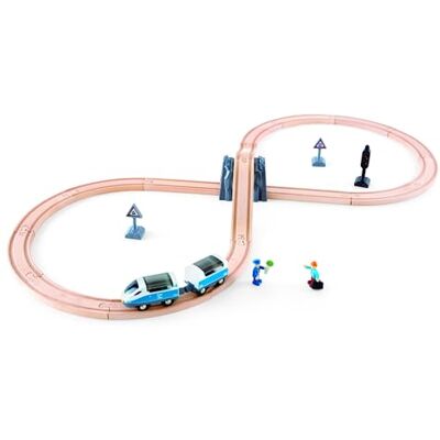 Hape E3729 Veiligheidsset, achtvormige spoorwereld Hape E3729 Veiligheidsset, achtvormige spoorwereld