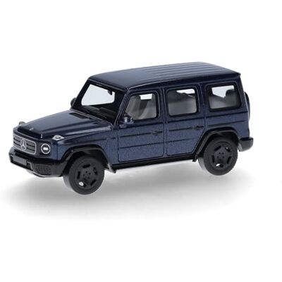 Herpa modelauto Mercedes-Benz G 580 met EQ-technologie (N465), sodalietblauw metallic, miniatuur op schaal 1:87, verzamelobject, Made in Germany, kunststof model Herpa modelauto Mercedes-Benz G 580 met EQ-technologie (N465), sodalietblauw metallic, miniatuur op schaal 1:87, verzamelobject, Made in Germany, kunststof model