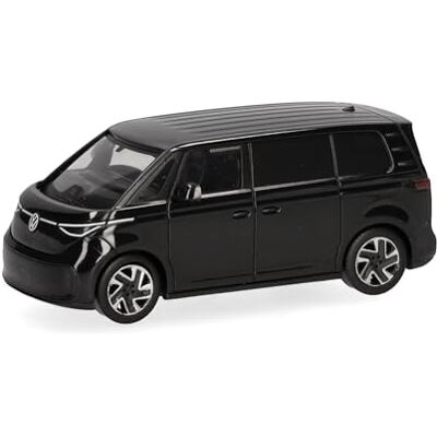 Herpa modelauto VW ID. Buzz, zwart, miniatuur op schaal 1:87, verzamelobject, Made in Germany, kunststof model Herpa modelauto VW ID. Buzz, zwart, miniatuur op schaal 1:87, verzamelobject, Made in Germany, kunststof model