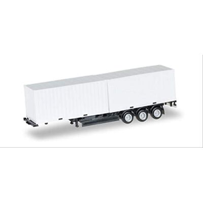 Herpa Containerchassis kroon 40 voet met 2 x 20 voet container, miniatuurvoertuigen Herpa Containerchassis kroon 40 voet met 2 x 20 voet container, miniatuurvoertuigen