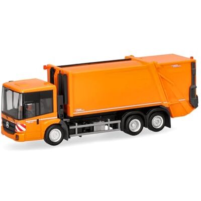 Herpa modelauto Mercedes-Benz Econic vuilniswagen FAUN VARIOPRESS, miniatuur schaal 1:87, verzamelobject, Made in Germany, kunststof model, kleur: gemeentelijk oranje Herpa modelauto Mercedes-Benz Econic vuilniswagen FAUN VARIOPRESS, miniatuur schaal 1:87, verzamelobject, Made in Germany, kunststof model, kleur: gemeentelijk oranje