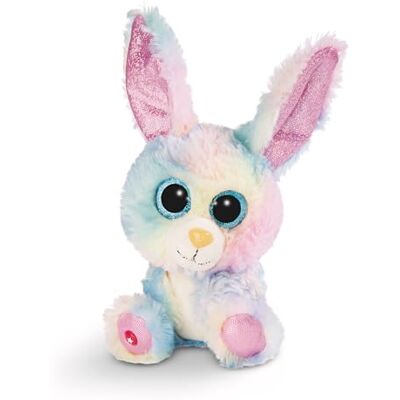 NICI 62594 Knuffeldier Glubschis haas Rainbow Candy, 15 cm, kleurrijk, zacht pluchen dier, schattig knuffeldier om te knuffelen en te spelen, leuk cadeau-idee voor kinderen en volwassenen NICI 62594 Knuffeldier Glubschis haas Rainbow Candy, 15 cm, kleurrijk, zacht pluchen dier, schattig knuffeldier om te knuffelen en te spelen, leuk cadeau-idee voor kinderen en volwassenen
