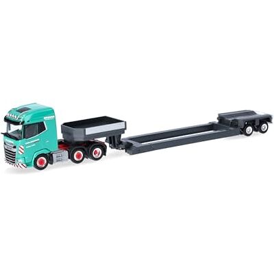Herpa vrachtwagen model DAF XG (6x2) dieplader-sattelzug "Colossus Logistics", schaal 1:87, voor diorama, modelbouw, verzamelobject, Made in Germany, kunststof Herpa vrachtwagen model DAF XG (6x2) dieplader-sattelzug "Colossus Logistics", schaal 1:87, voor diorama, modelbouw, verzamelobject, Made in Germany, kunststof