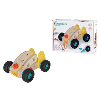 Eichhorn Construct Mini raceauto, 28-delig bouwspeelgoed met beweegbare wielen ter bevordering van fijne motoriek, concentratie en technische kennis, FSC-gecertificeerd hout, vanaf 3 jaar Eichhorn Construct Mini raceauto, 28-delig bouwspeelgoed met beweegbare wielen ter bevordering van fijne motoriek, concentratie en technische kennis, FSC-gecertificeerd hout, vanaf 3 jaar