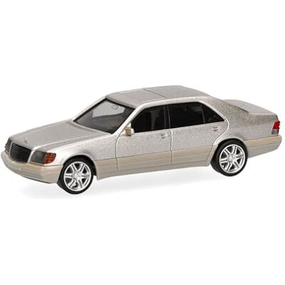 Herpa automodel Mercedes-Benz 600 SEL V12 met Brabus-velgen, rooksilver metallic, schaal 1:87, voor diorama, modelbouw, verzamelobject, Made in Germany, kunststof Herpa automodel Mercedes-Benz 600 SEL V12 met Brabus-velgen, rooksilver metallic, schaal 1:87, voor diorama, modelbouw, verzamelobject, Made in Germany, kunststof