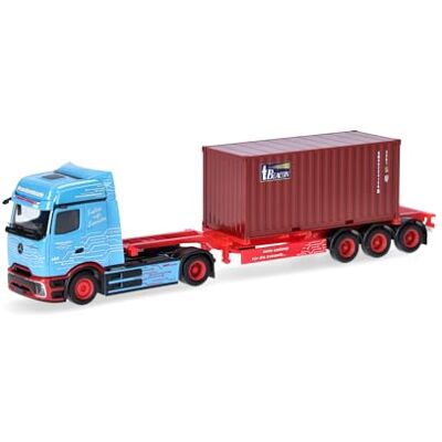 Herpa vrachtwagen model Mercedes-Benz eActros ProCabin BigSpace 20 ft. container oplegger "Frankenbach", schaal 1:87, voor diorama, modelbouw, verzamelobject, Made in Germany, kunststof Herpa vrachtwagen model Mercedes-Benz eActros ProCabin BigSpace 20 ft. container oplegger "Frankenbach", schaal 1:87, voor diorama, modelbouw, verzamelobject, Made in Germany, kunststof