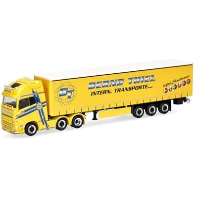 Herpa vrachtwagen model Volvo FH GL XL 2020 6x2 huifoplegger "Bernd Thiel Transporte", schaal 1:87, voor diorama, modelbouw, verzamelobject, Made in Germany, kunststof Herpa vrachtwagen model Volvo FH GL XL 2020 6x2 huifoplegger "Bernd Thiel Transporte", schaal 1:87, voor diorama, modelbouw, verzamelobject, Made in Germany, kunststof