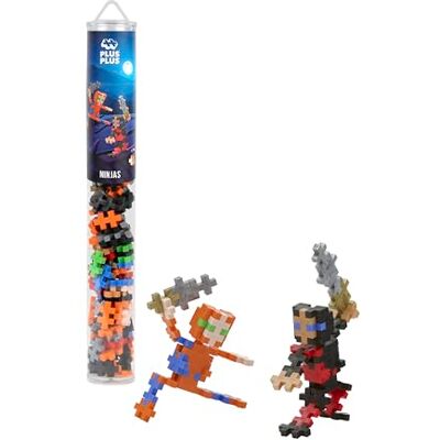 PLUS PLUS Plus-Plus 4307 Geniaal bouwspeelgoed, Ninjas, creatieve bouwstenen tube, bouwstenenset voor kinderen, 100 delen PLUS PLUS Plus-Plus 4307 Geniaal bouwspeelgoed, Ninjas, creatieve bouwstenen tube, bouwstenenset voor kinderen, 100 delen
