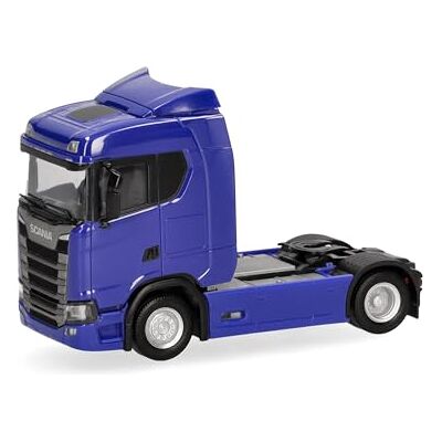 Herpa Modelvrachtwagen Scania CS 20 ND trekker 2-assig, ultramarijnblauw, miniatuur schaal 1:87, verzamelobject, Made in Germany, kunststof Herpa Modelvrachtwagen Scania CS 20 ND trekker 2-assig, ultramarijnblauw, miniatuur schaal 1:87, verzamelobject, Made in Germany, kunststof
