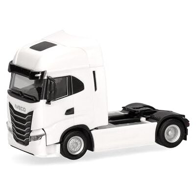 Herpa Vrachtwagenmodel Iveco S-Way facelift (MY24) trekker 2 assen, wit, miniatuur schaal 1:87, verzamelobject, Made in Germany, kunststof Herpa Vrachtwagenmodel Iveco S-Way facelift (MY24) trekker 2 assen, wit, miniatuur schaal 1:87, verzamelobject, Made in Germany, kunststof