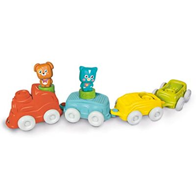 Clementoni 80516 Clemmy-Soft Dieren Trein - Baby Speelgoed Clementoni 80516 Clemmy-Soft Dieren Trein - Baby Speelgoed