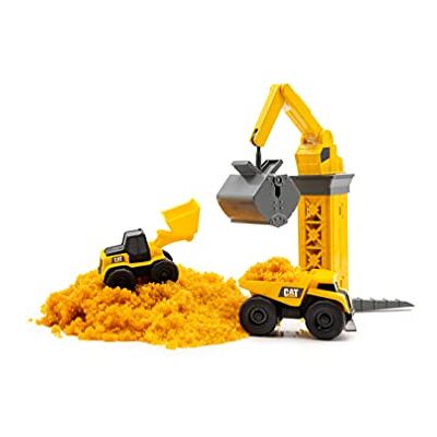 CAT Bouwspeelgoed Kleine Machines Ground Crew Speelset met Insta-Dirt Sensorisch speelgoed voor kinderen vanaf 3 jaar 15x snelgroeiend vuilmengsel & 2 voertuigen ideaal cadeau voor jongens en CAT Bouwspeelgoed Kleine Machines Ground Crew Speelset met Insta-Dirt Sensorisch speelgoed voor kinderen vanaf 3 jaar 15x snelgroeiend vuilmengsel & 2 voertuigen ideaal cadeau voor jongens en