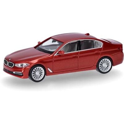 Herpa modelauto BMW 5-serie (G30) limousine, valenciaoranje, miniatuur op schaal 1:87, verzamelmodel, Made in Germany, kunststof Herpa modelauto BMW 5-serie (G30) limousine, valenciaoranje, miniatuur op schaal 1:87, verzamelmodel, Made in Germany, kunststof