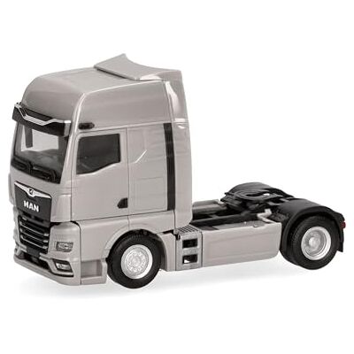 Herpa vrachtwagenmodel MAN TGX GX trekker 2-assig (met spiegelcamera’s), platina grijs, miniatuur op schaal 1:87, verzamelobject, Made in Germany, kunststof Herpa vrachtwagenmodel MAN TGX GX trekker 2-assig (met spiegelcamera’s), platina grijs, miniatuur op schaal 1:87, verzamelobject, Made in Germany, kunststof