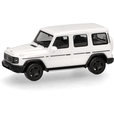 Herpa modelauto Mercedes-Benz G 580 met EQ-technologie (N465), wit, miniatuur op schaal 1:87, verzamelobject, Made in Germany, kunststof model Herpa modelauto Mercedes-Benz G 580 met EQ-technologie (N465), wit, miniatuur op schaal 1:87, verzamelobject, Made in Germany, kunststof model