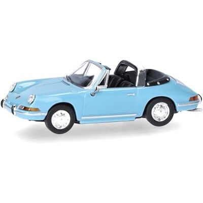 Herpa modelauto Porsche 911 Targa, miniatuur schaal 1:87, verzamelobject, Made in Germany, kunststof model, kleur: pastelblauw Herpa modelauto Porsche 911 Targa, miniatuur schaal 1:87, verzamelobject, Made in Germany, kunststof model, kleur: pastelblauw
