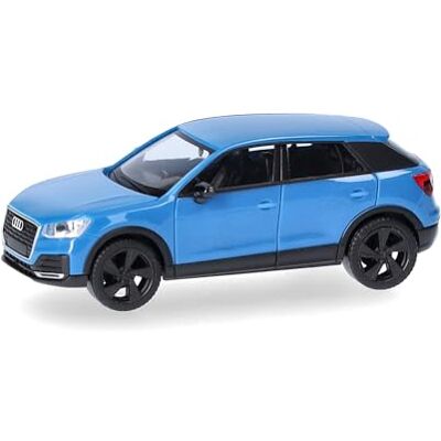 Herpa modelauto Audi Q2 in turboblauw, miniatuurmodel, miniatuur op schaal 1:87, verzamelmodel, Made in Germany, kunststof Herpa modelauto Audi Q2 in turboblauw, miniatuurmodel, miniatuur op schaal 1:87, verzamelmodel, Made in Germany, kunststof