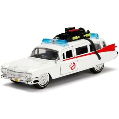 Jada Toys 253232000 Ghostbuster ECTO-1 Speelgoedauto van decast, deuren om te openen, schaal 1:32, wit Jada Toys 253232000 Ghostbuster ECTO-1 Speelgoedauto van decast, deuren om te openen, schaal 1:32, wit
