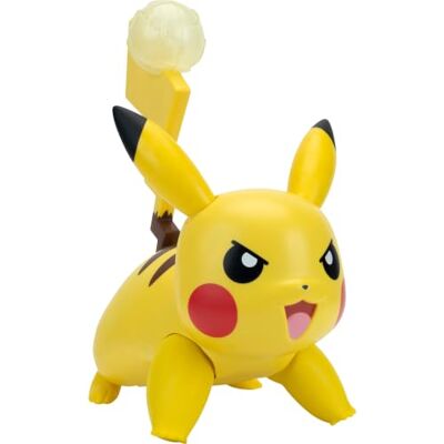 Jazwares Pokémon PKW5261 Battle Action Pikachu 30 cm, interactieve figuur Met meer dan 100 reacties, lichten en geluiden plus balwerper met accessoires, officiële figuur Jazwares Pokémon PKW5261 Battle Action Pikachu 30 cm, interactieve figuur Met meer dan 100 reacties, lichten en geluiden plus balwerper met accessoires, officiële figuur
