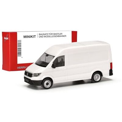 Herpa Modelbouwset MiniKit VW Crafter Box HD met dubbele banden, wit, miniatuur op schaal 1:87, verzamelbaar, kit voor modelbouw, kunststof Herpa Modelbouwset MiniKit VW Crafter Box HD met dubbele banden, wit, miniatuur op schaal 1:87, verzamelbaar, kit voor modelbouw, kunststof
