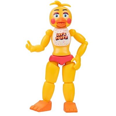 Jazwares Five Nights at Freddy's Toy Chica 5-inch gelede figuur met Jumpscare-functie en Glow-in-The-Dark Eyes Jazwares Five Nights at Freddy's Toy Chica 5-inch gelede figuur met Jumpscare-functie en Glow-in-The-Dark Eyes