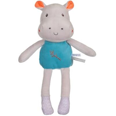 Gipsy Toys Nijlpaard Pluche Speelgoed - 24 Cm Grijs/Blauw Gipsy Toys Nijlpaard Pluche Speelgoed - 24 Cm Grijs/Blauw