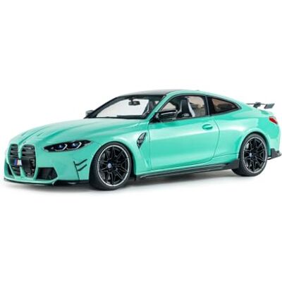 Solido BMW M4 STREETFIGHTERS 2025 Diecast modelauto met performance-onderdelen, agressieve tuning sportwagen, gedetailleerde miniatuur, turquoise, 1:18 Solido BMW M4 STREETFIGHTERS 2025 Diecast modelauto met performance-onderdelen, agressieve tuning sportwagen, gedetailleerde miniatuur, turquoise, 1:18