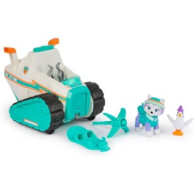 Paw Patrol Everest Deluxe Snowmobile met projectielwerper snowboard en speelfiguur Paw Patrol Everest Deluxe Snowmobile met projectielwerper snowboard en speelfiguur