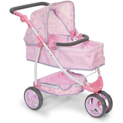 BABY born Deluxe Kinderwagen Flowers met verstelbare kap, ligstand en boodschappenmand – voor poppen van 36 cm en 43 cm BABY born Deluxe Kinderwagen Flowers met verstelbare kap, ligstand en boodschappenmand – voor poppen van 36 cm en 43 cm