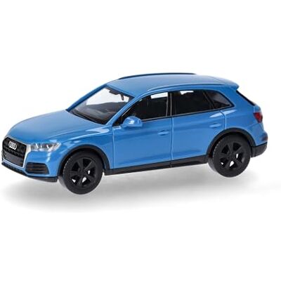 Herpa Modelauto Audi Q5, turboblauw, miniatuur schaal 1:87, verzamelobject, Made in Germany, kunststofmodel Herpa Modelauto Audi Q5, turboblauw, miniatuur schaal 1:87, verzamelobject, Made in Germany, kunststofmodel