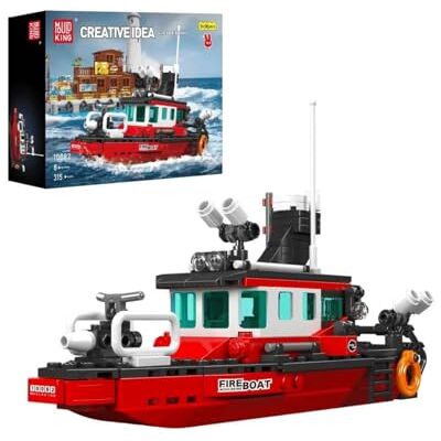 Mould King Brandweerboot 10082 rood kunststof 10 cm militair push kinderen, tieners tieners en volwassenen uniseks alle leeftijden Mould King Brandweerboot 10082 rood kunststof 10 cm militair push kinderen, tieners tieners en volwassenen uniseks alle leeftijden
