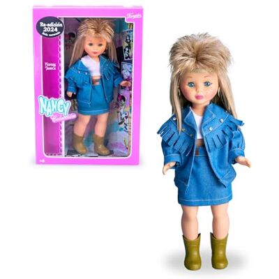 NANCY Jean's collectie, blonde pop, nieuwe editie van 1989, met cowboyset en laarzen, pop voor verzamelaars met officieel certificaat, beroemd (NAC64000) NANCY Jean's collectie, blonde pop, nieuwe editie van 1989, met cowboyset en laarzen, pop voor verzamelaars met officieel certificaat, beroemd (NAC64000)