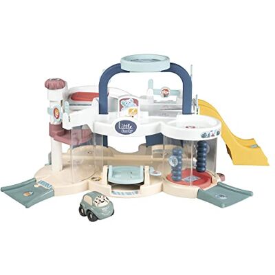 Smoby Little Eerste garage Autowasstraat, lift, helikopterplatform, lanceerplatform en andere accessoires 1 auto inbegrepen Vanaf 18 maanden Gemaakt in Frankrijk Smoby Little Eerste garage Autowasstraat, lift, helikopterplatform, lanceerplatform en andere accessoires 1 auto inbegrepen Vanaf 18 maanden Gemaakt in Frankrijk