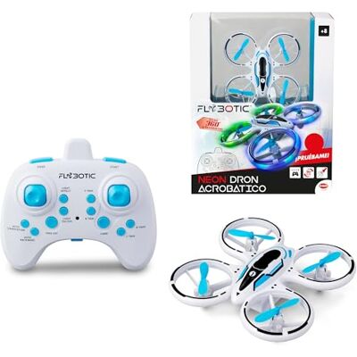 Bizak Neon 62004827 Akrobatische drone met blauwe en groene ledlampen, stabiele vlucht + 360 graden stunts, vanaf 8 jaar Bizak Neon 62004827 Akrobatische drone met blauwe en groene ledlampen, stabiele vlucht + 360 graden stunts, vanaf 8 jaar