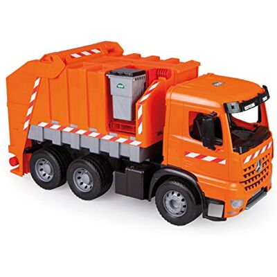 Lena 02168 02168EC Mercedes-Benz robuuste giga-geuren, Giga vuilnis ca. 74 cm, oranje-zilver, XXL vrachtwagen met 2 vuilnisbakken, voor kinderen vanaf 3 jaar, single Lena 02168 02168EC Mercedes-Benz robuuste giga-geuren, Giga vuilnis ca. 74 cm, oranje-zilver, XXL vrachtwagen met 2 vuilnisbakken, voor kinderen vanaf 3 jaar, single
