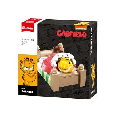 Sluban Garfield in bed, bouwspel, 107-delig, voor kinderen van 6 tot 12 jaar, ABS-kunststof Sluban Garfield in bed, bouwspel, 107-delig, voor kinderen van 6 tot 12 jaar, ABS-kunststof