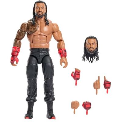 Mattel WWE Elite Collection Roman Reigns figuur met accessoires Top Picks actiefiguren- en accessoireset, 15 cm Roman Reigns met verwisselbare handen en ringgear, JHV14 Mattel WWE Elite Collection Roman Reigns figuur met accessoires Top Picks actiefiguren- en accessoireset, 15 cm Roman Reigns met verwisselbare handen en ringgear, JHV14