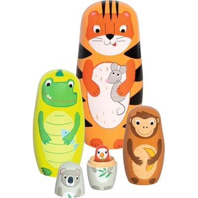 Goki Set van 5 houten dierenfiguren voor kinderen Goki Set van 5 houten dierenfiguren voor kinderen