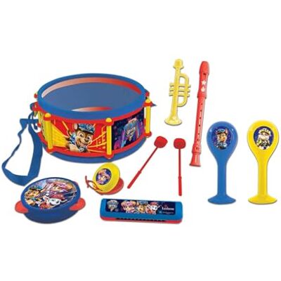 Lexibook , Paw Patrol Chase Marcus muziekspeelgoed, set met 7 muziekinstrumenten, praktisch spel om te dragen, blauw/geel, K360PALXB Lexibook , Paw Patrol Chase Marcus muziekspeelgoed, set met 7 muziekinstrumenten, praktisch spel om te dragen, blauw/geel, K360PALXB