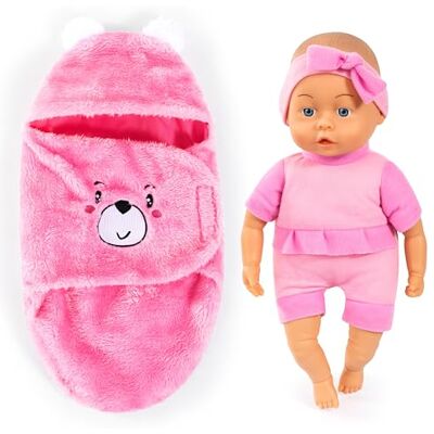 Bayer Design 93501AB Kiss Babypop 35 cm, Pop met zacht lichaam, knuffeldeken Bayer Design 93501AB Kiss Babypop 35 cm, Pop met zacht lichaam, knuffeldeken