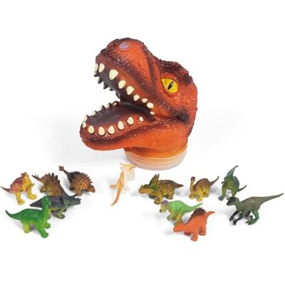 HGL SV20963 T-Rex kop M gevuld met 12 dinosaurussen HGL SV20963 T-Rex kop M gevuld met 12 dinosaurussen