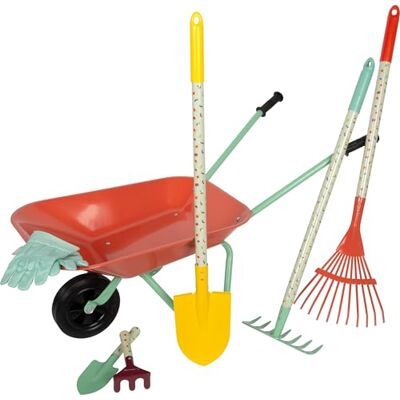 small foot Grote tuinset met kruiwagen "Tiny Garden", met tuingereedschap en tuinhandschoenen, voor kinderen vanaf 3 jaar, 12819 small foot Grote tuinset met kruiwagen "Tiny Garden", met tuingereedschap en tuinhandschoenen, voor kinderen vanaf 3 jaar, 12819