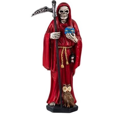DRW Santa Muerte rode resinbeeldje - 15cm DRW Santa Muerte rode resinbeeldje - 15cm