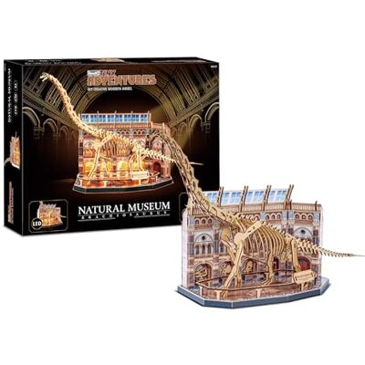 Revell Control Revell Tiny Adventures Tiny Adventures Natuurmuseum Brachiosaurus met ledverlichting, 3D miniatuur doe-het-zelf houten ambacht Revell Control Revell Tiny Adventures Tiny Adventures Natuurmuseum Brachiosaurus met ledverlichting, 3D miniatuur doe-het-zelf houten ambacht