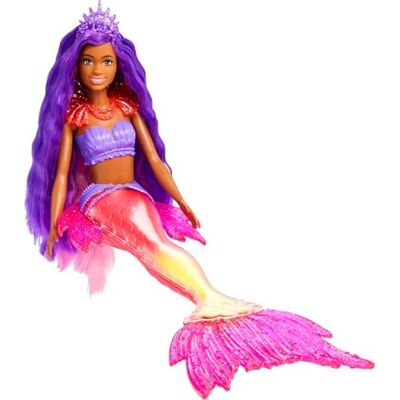Barbie Zeemeermin Power 'Brooklyn' Roberts Zeemeerminpop met Dier, Verwisselbare Vinnen, Haarborstel en Accessoires, speelgoed voor kinderen van 3 jaar en ouder, HHG53 Barbie Zeemeermin Power 'Brooklyn' Roberts Zeemeerminpop met Dier, Verwisselbare Vinnen, Haarborstel en Accessoires, speelgoed voor kinderen van 3 jaar en ouder, HHG53