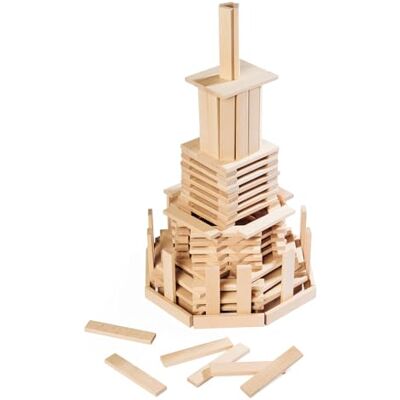 Eichhorn Houten bouwdoos 200-delige set met houten bouwstenen en sjablonen om te bouwen, bevordert creativiteit en motoriek, van FSC-gecertificeerd grenenhout, vanaf 2 jaar Eichhorn Houten bouwdoos 200-delige set met houten bouwstenen en sjablonen om te bouwen, bevordert creativiteit en motoriek, van FSC-gecertificeerd grenenhout, vanaf 2 jaar