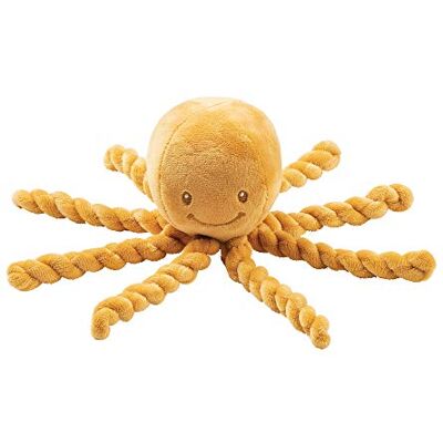 Nattou Knuffeldier van Octopus, voor premature en pasgeboren baby's, 23 cm, oker Nattou Knuffeldier van Octopus, voor premature en pasgeboren baby's, 23 cm, oker